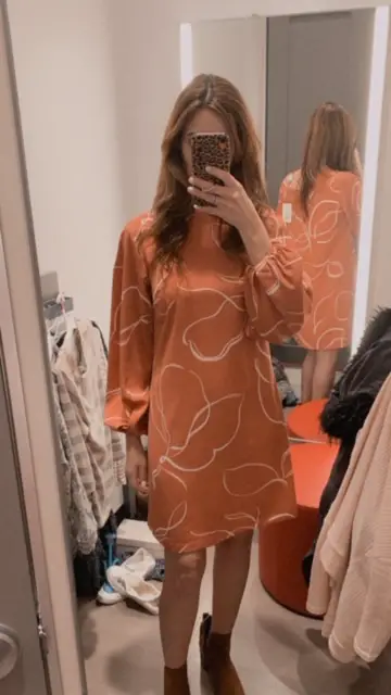 coral-dress-target-try-on-session