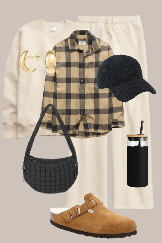 casual outfit idea with birkenstock clogs